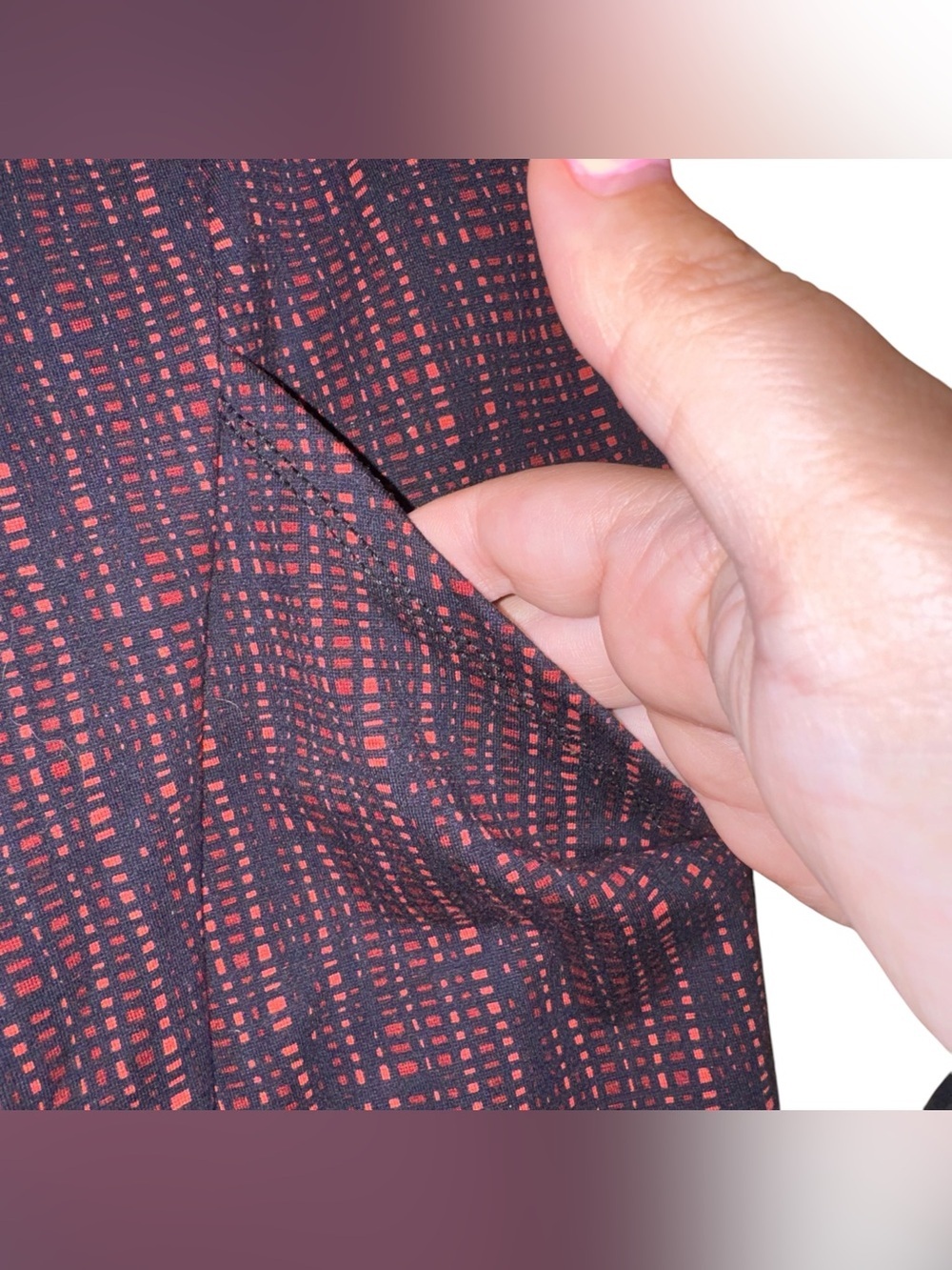 BETABRAND Journey 6 Pocket Skinny Dress Pants Neo Plaid Black Red Size LP - Picture 13 of 16